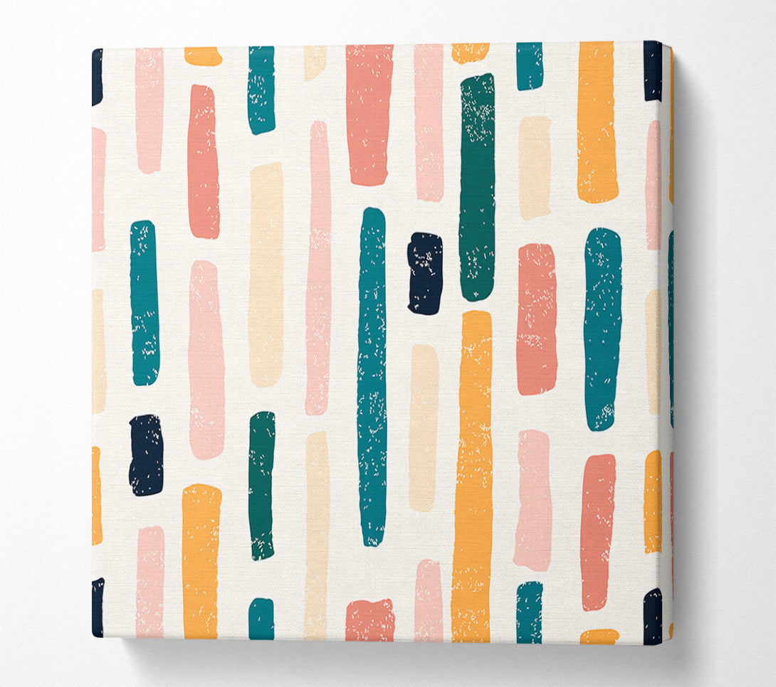  A Canvas Print of Lines Of Pastel Canvas Wall Art