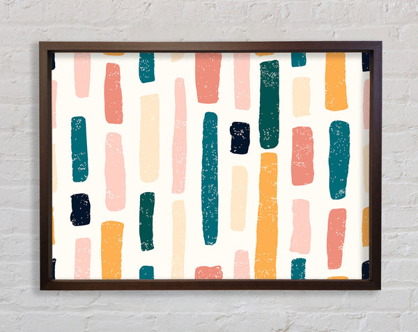 Lines Of Pastel Framed Print