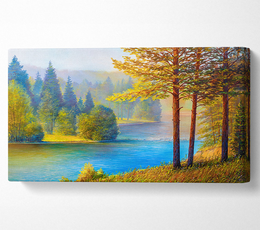  A Canvas Print of The Blue Lake Of Nebraska Canvas Art
