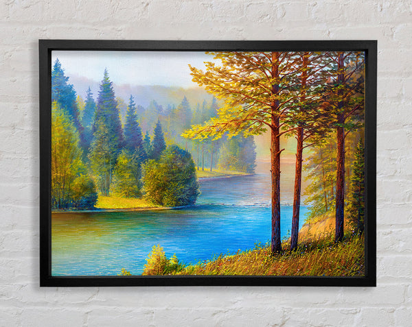 The Blue Lake Of Nebraska Framed Print