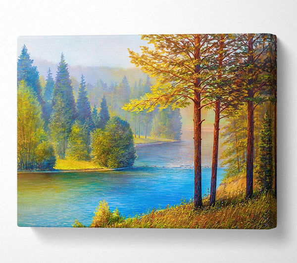  A Canvas Print of The Blue Lake Of Nebraska Canvas Art
