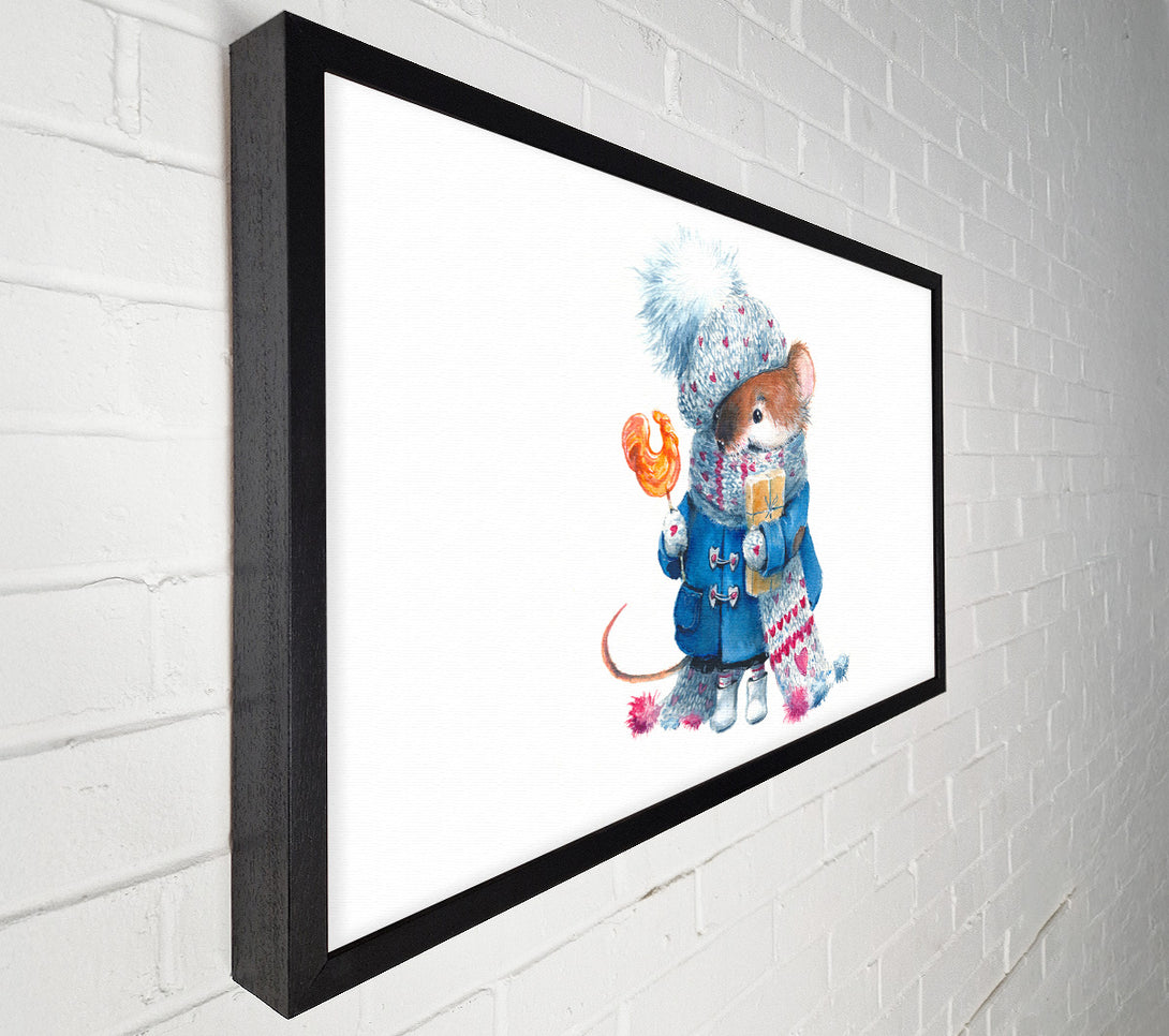  A Canvas Print of Watercolour Mouse Canvas Wall Art