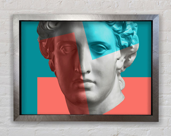 Greek Head Of Colour Framed Print