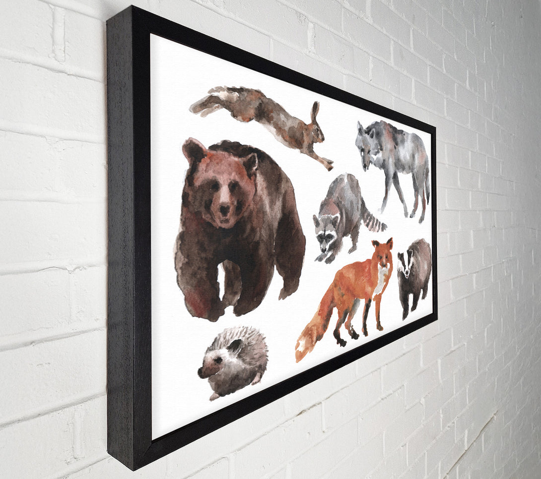  A Canvas Print of The Forest Animals Canvas Wall Art
