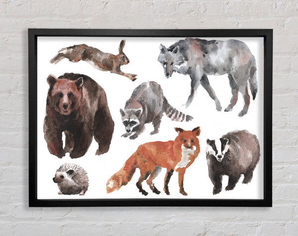 The Forest Animals Framed Print