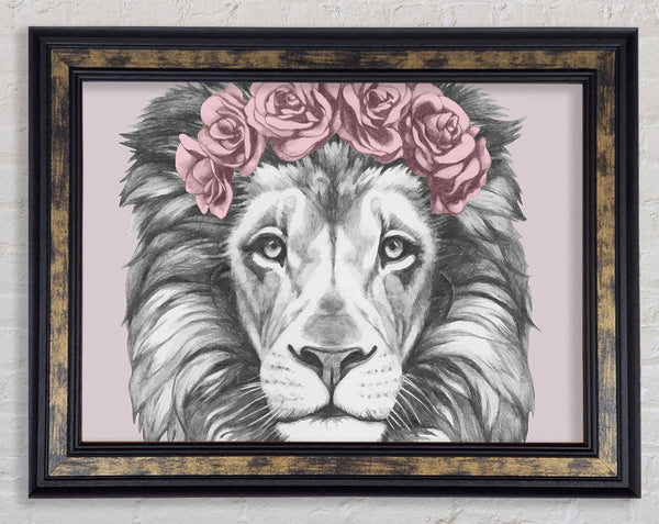 The Rose Head Lion Framed Print