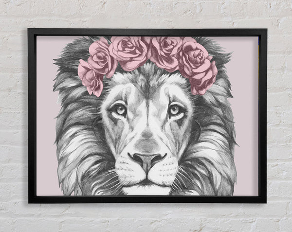 The Rose Head Lion Framed Print