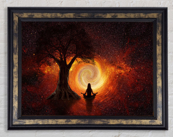 Meditation By The Tree Framed Print