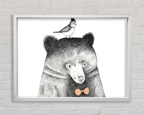 Bird And Bear Framed Print