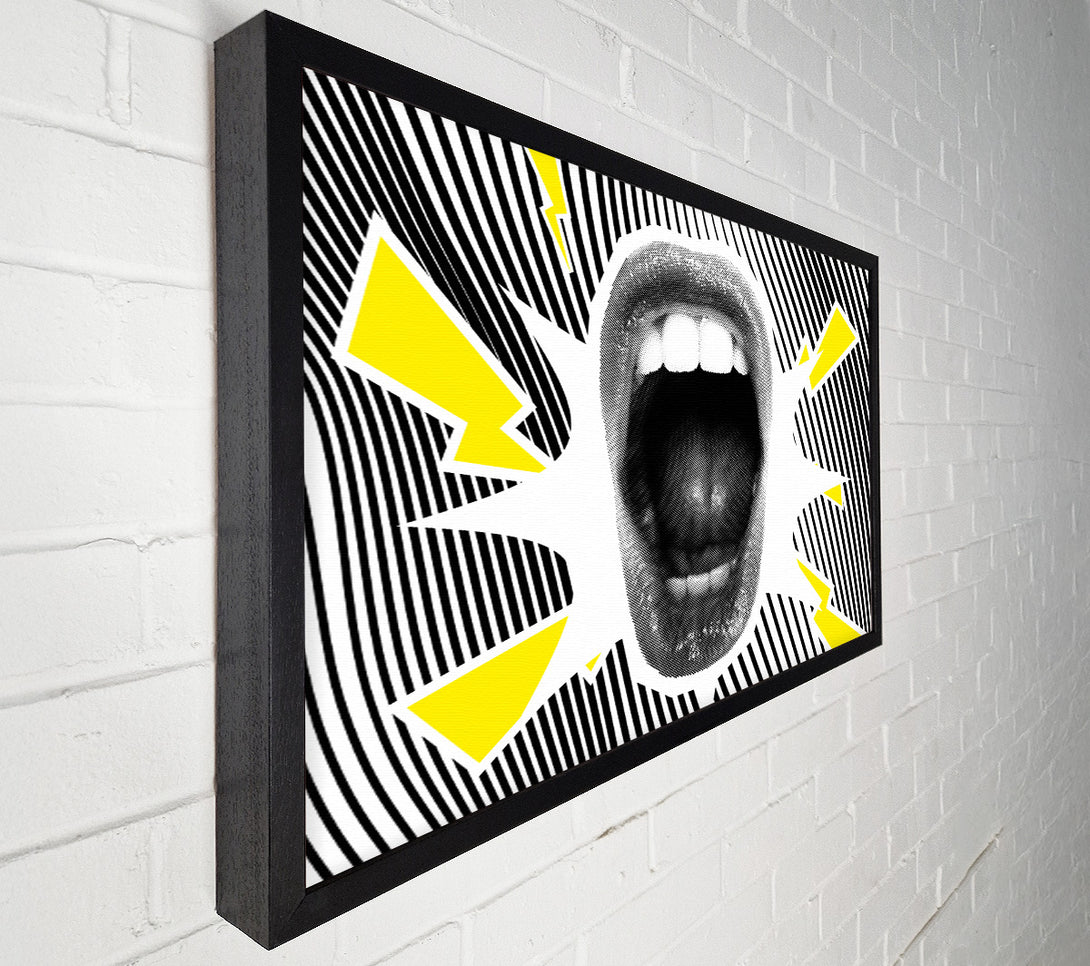  A Canvas Print of Shouting Lips Canvas Print