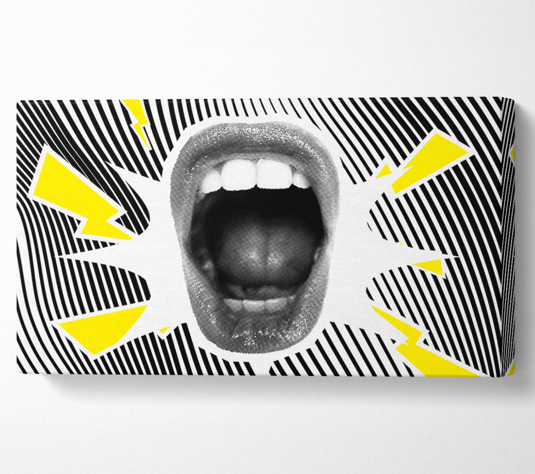  A Canvas Print of Shouting Lips Canvas Print