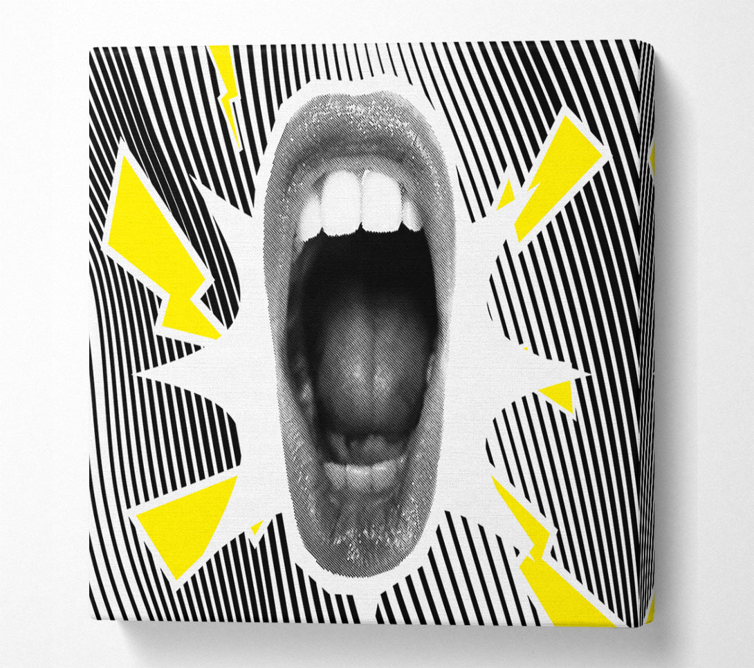 A Canvas Print of Shouting Lips Canvas Print