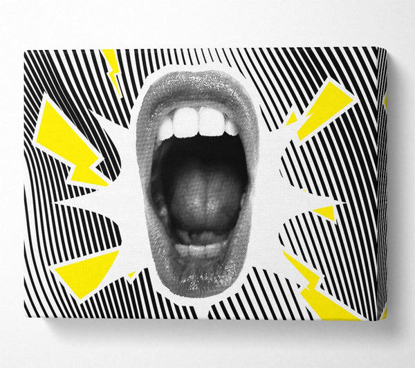  A Canvas Print of Shouting Lips Canvas Print