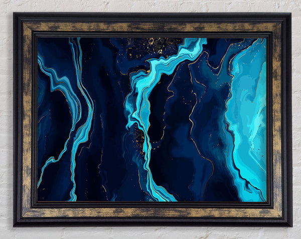 Natural Blues Of Stone Framed Print