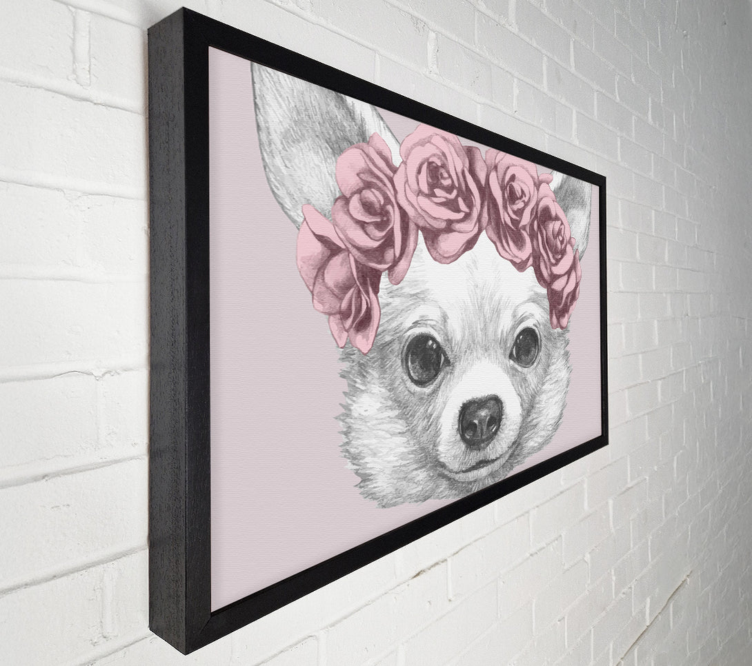  A Canvas Print of Flower Head Chihuahua Canvas Print