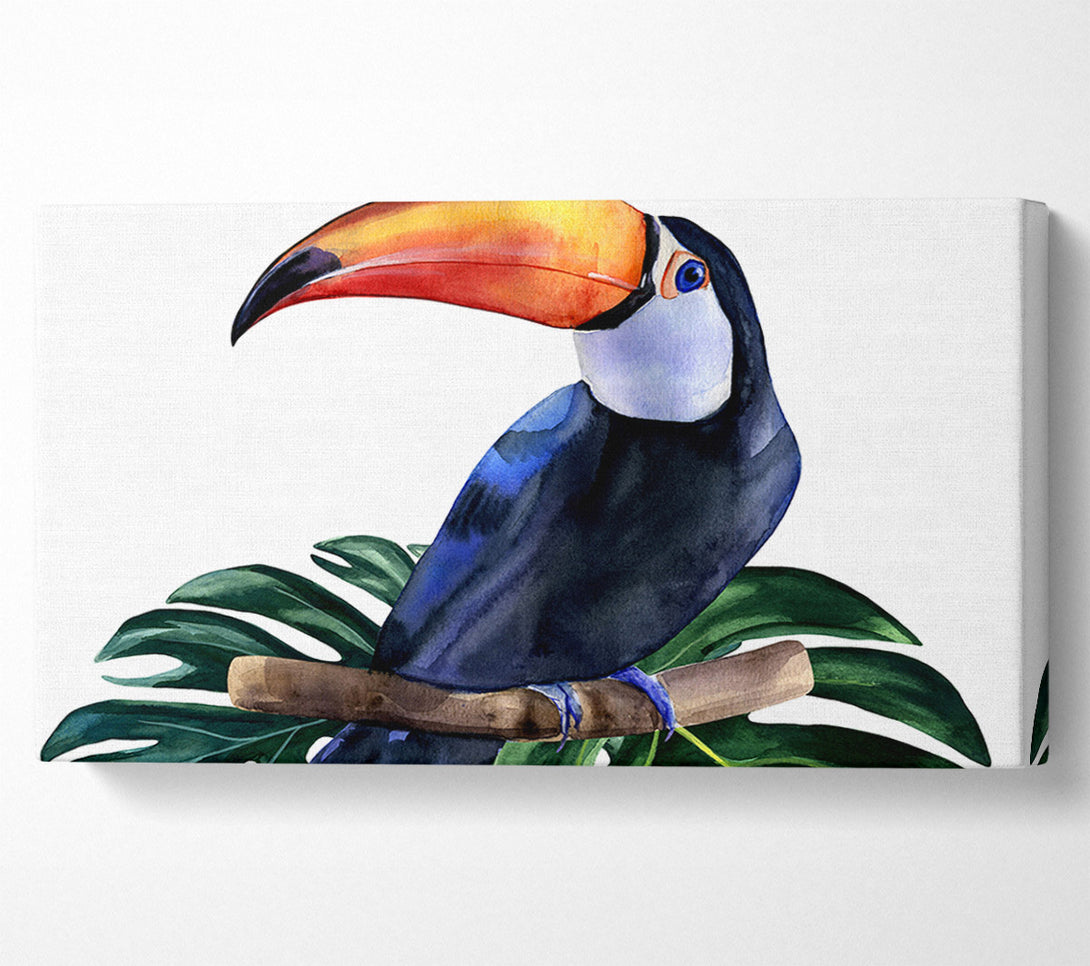  A Canvas Print of Palm Leaf Toucan Canvas Print