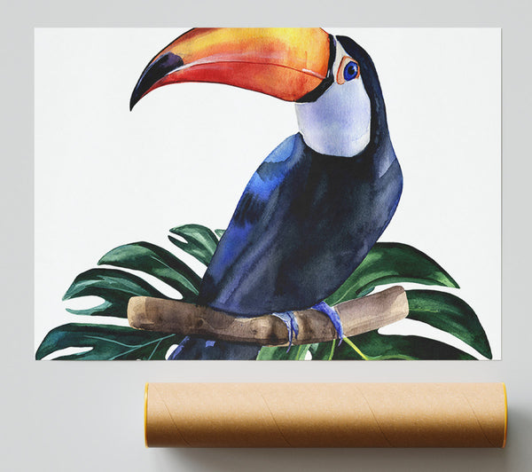 Palm Leaf Toucan Print