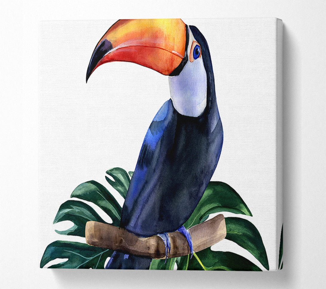  A Canvas Print of Palm Leaf Toucan Canvas Print