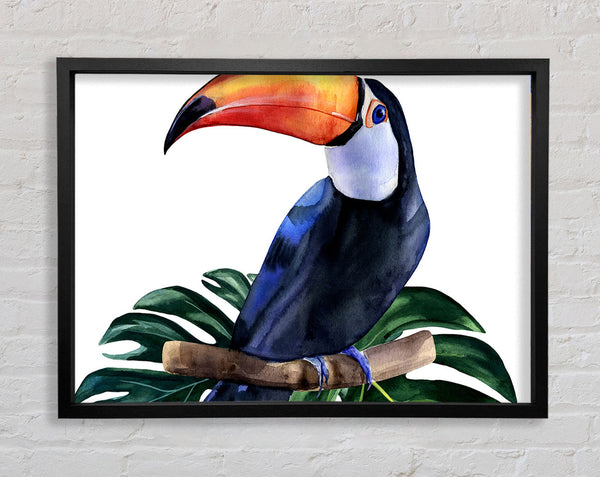 Palm Leaf Toucan Framed Print