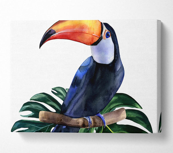  A Canvas Print of Palm Leaf Toucan Canvas Print