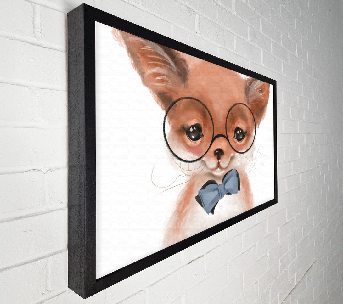  A Canvas Print of Little Puppy Glasses Canvas Print
