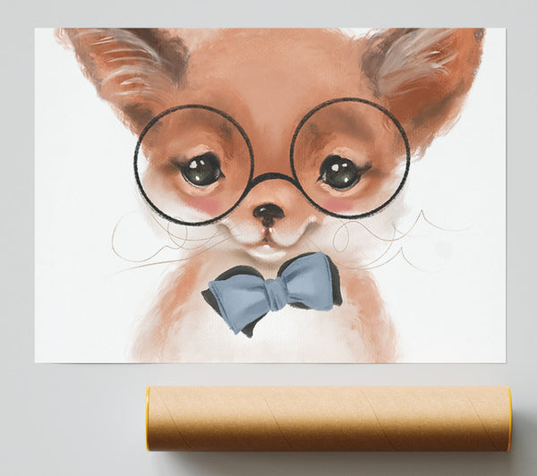 Little Puppy Glasses Print