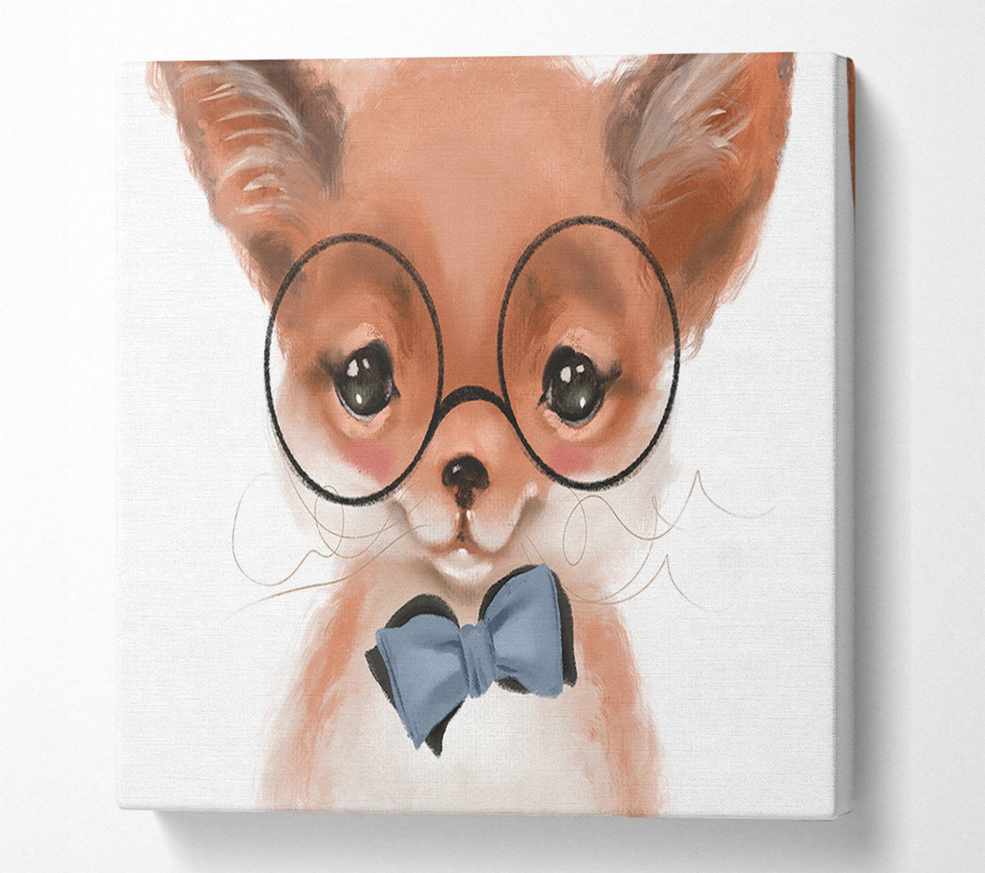  A Canvas Print of Little Puppy Glasses Canvas Print