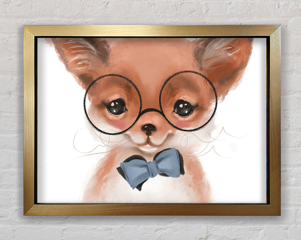 Little Puppy Glasses Framed Print