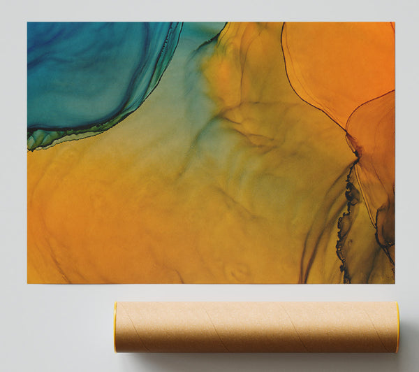 Blue And Yellow Flow Giclee Print