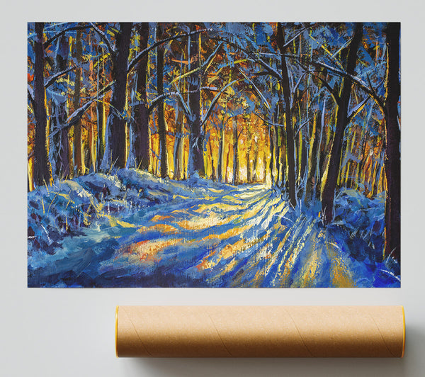 Snowy Winters Forest Giclee Print