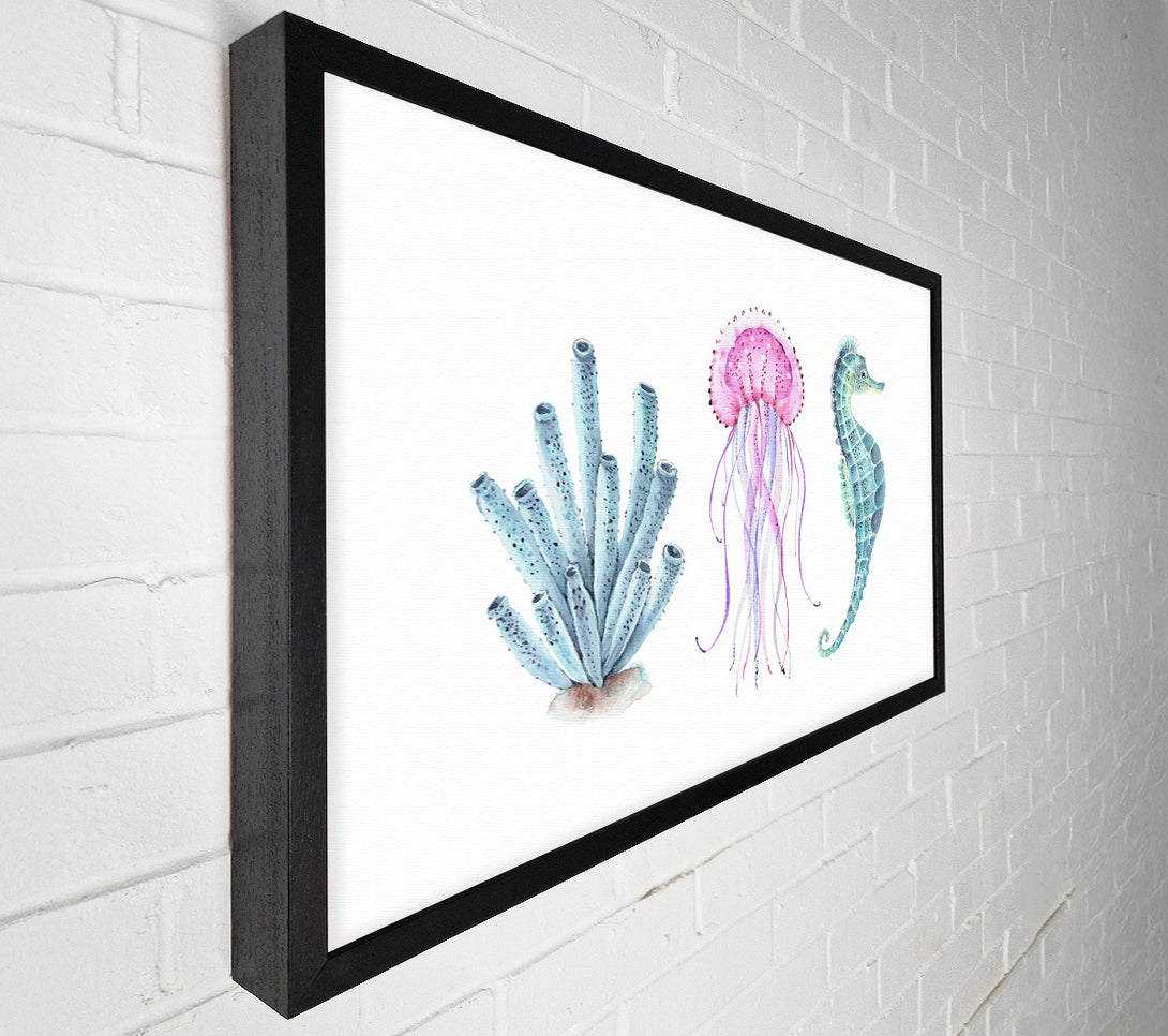  A Canvas Print of Seahorse Watercolour Canvas Print