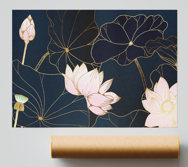 Flowers Bold In Blue Giclee Print