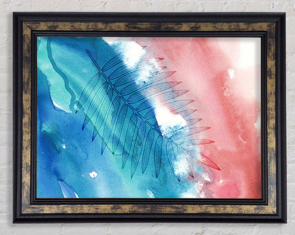The Fern On Watercolour Framed Print