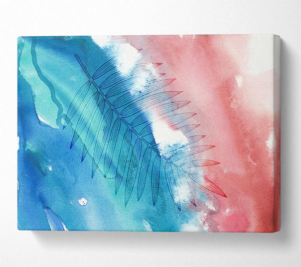  A Canvas Print of The Fern On Watercolour Canvas Print