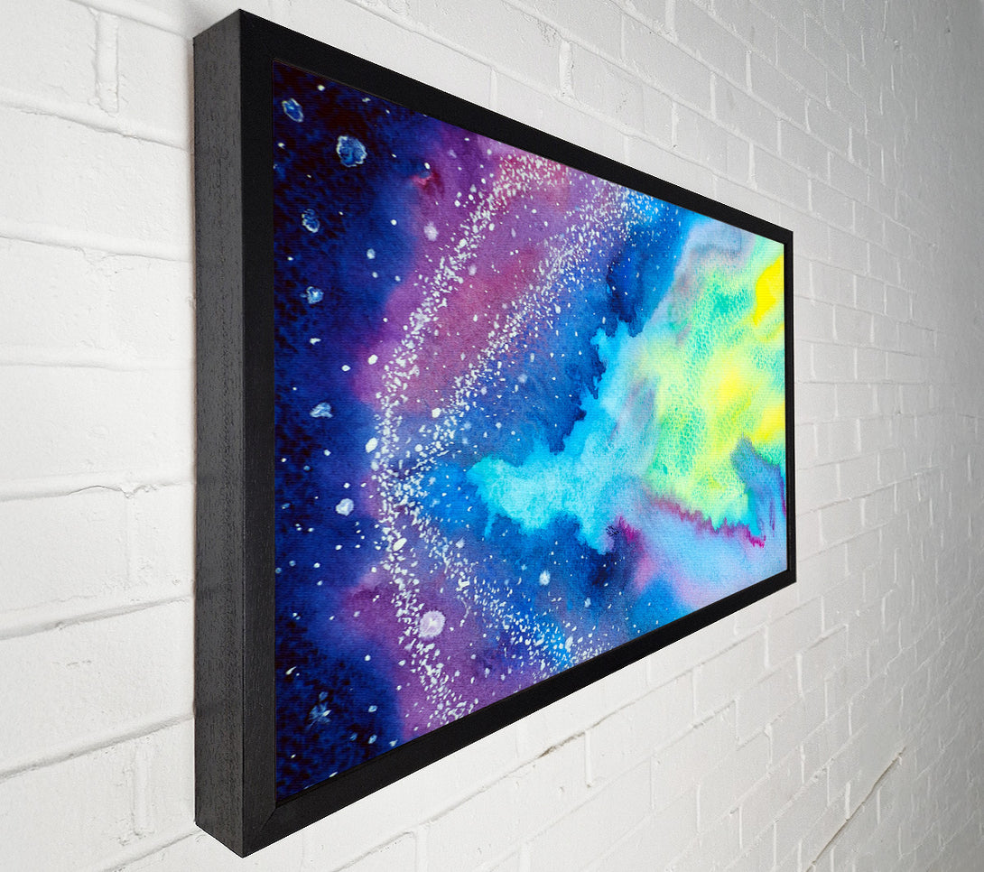 A Canvas Print of Space In Watercolour Canvas Print