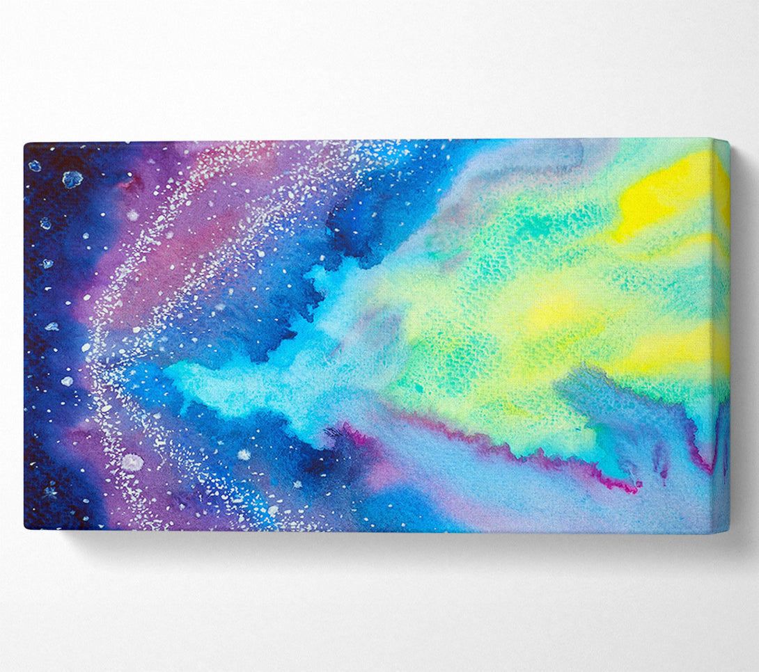  A Canvas Print of Space In Watercolour Canvas Print