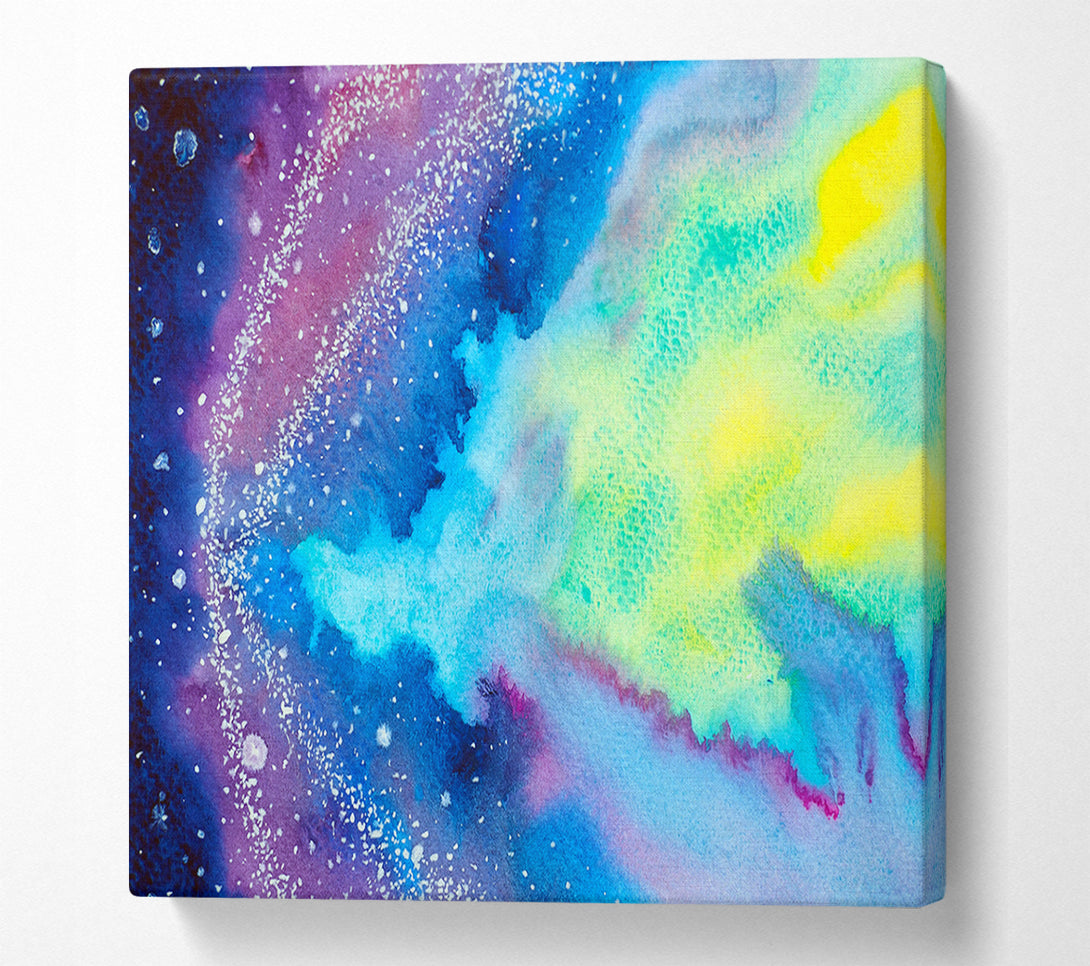  A Canvas Print of Space In Watercolour Canvas Print