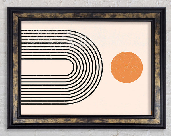 Semi Circle Pattern Framed Print