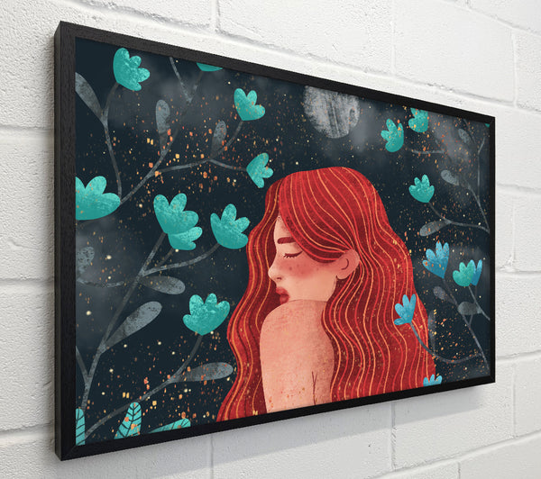 Red Haired Girl Flowers