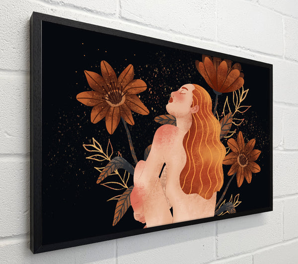 Red Haired Girl Floral