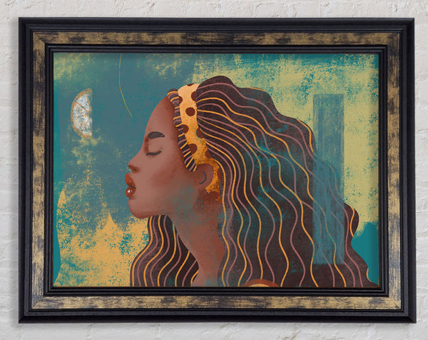The Woman In Flowers Framed Print