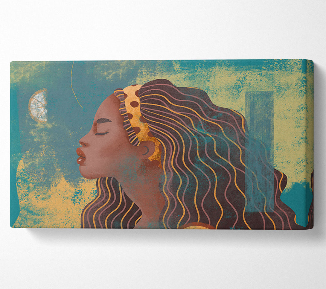  A Canvas Print of The Woman In Flowers Canvas Art