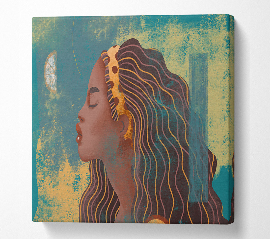  A Canvas Print of The Woman In Flowers Canvas Art
