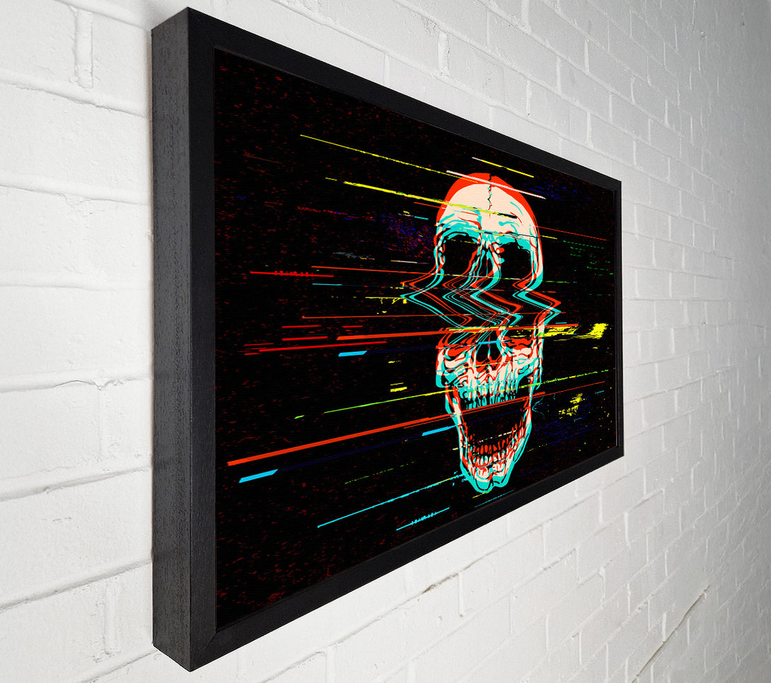  A Canvas Print of Waves Through A Skull Canvas Art
