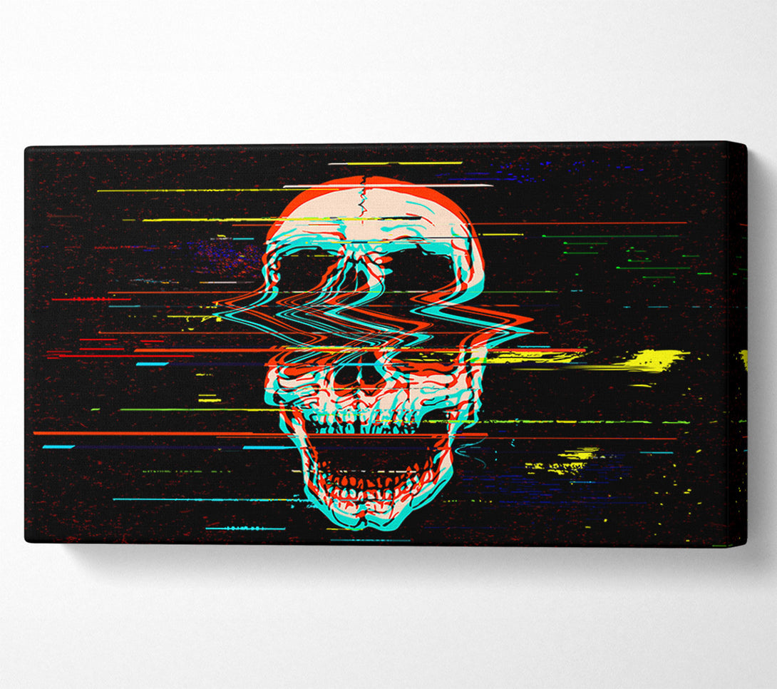  A Canvas Print of Waves Through A Skull Canvas Art
