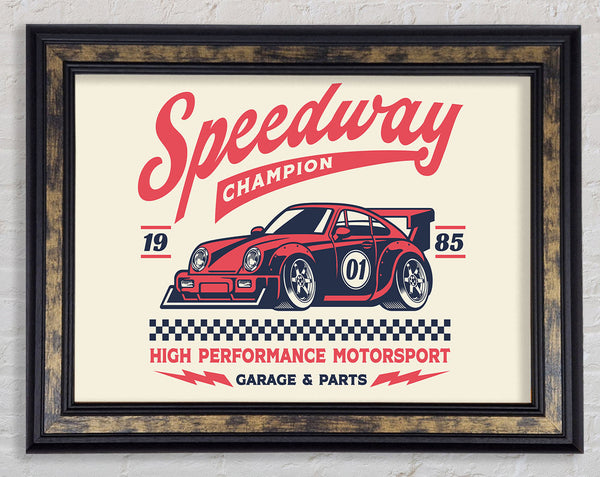 Speedway Champion Framed Print
