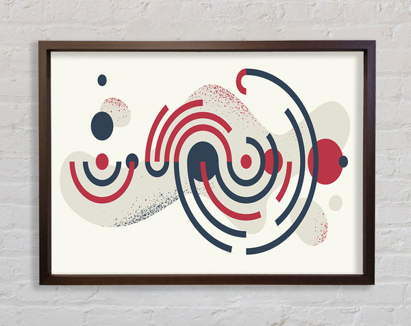 Circular Lines Of Space Framed Print