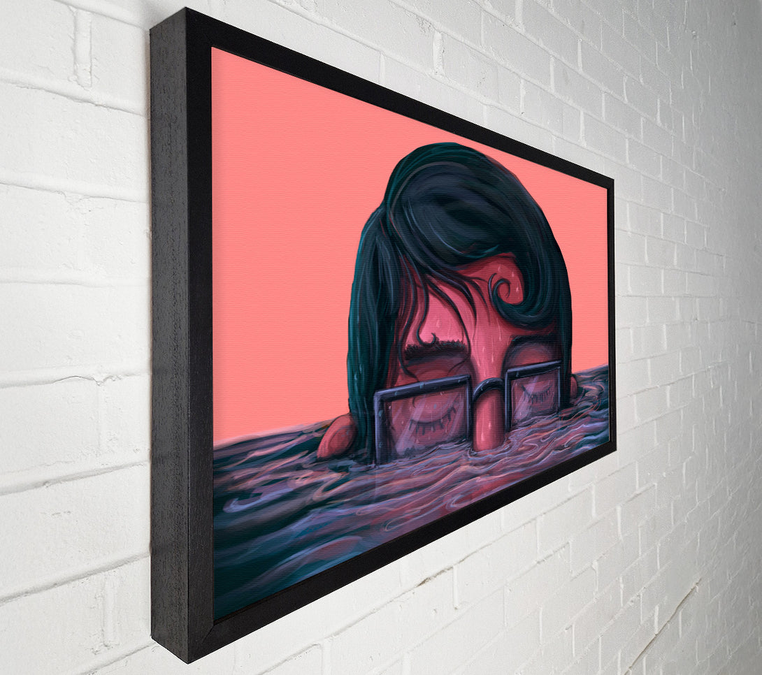  A Canvas Print of Submersing In The Ocean Canvas Wall Art