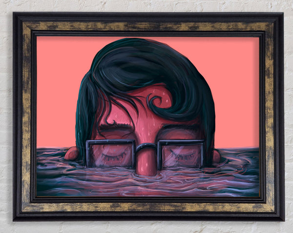 Submersing In The Ocean Framed Print