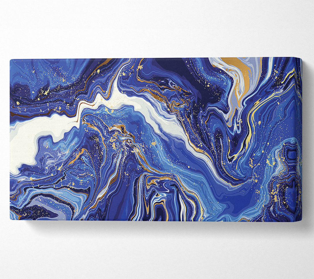  A Canvas Print of Blue And White Paint Mix Canvas Art